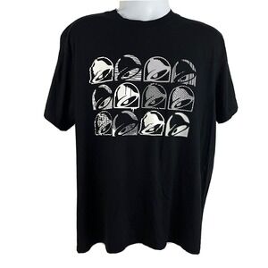 Taco Bell Logo Men's Employee Uniform Short Sleeve Black T-Shirt XL Fast Food